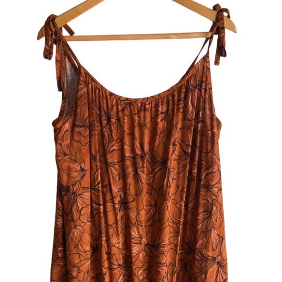 Addition Elle Maxi Dress Size X Tie Straps Autumn Floral - Picture 6 of 15